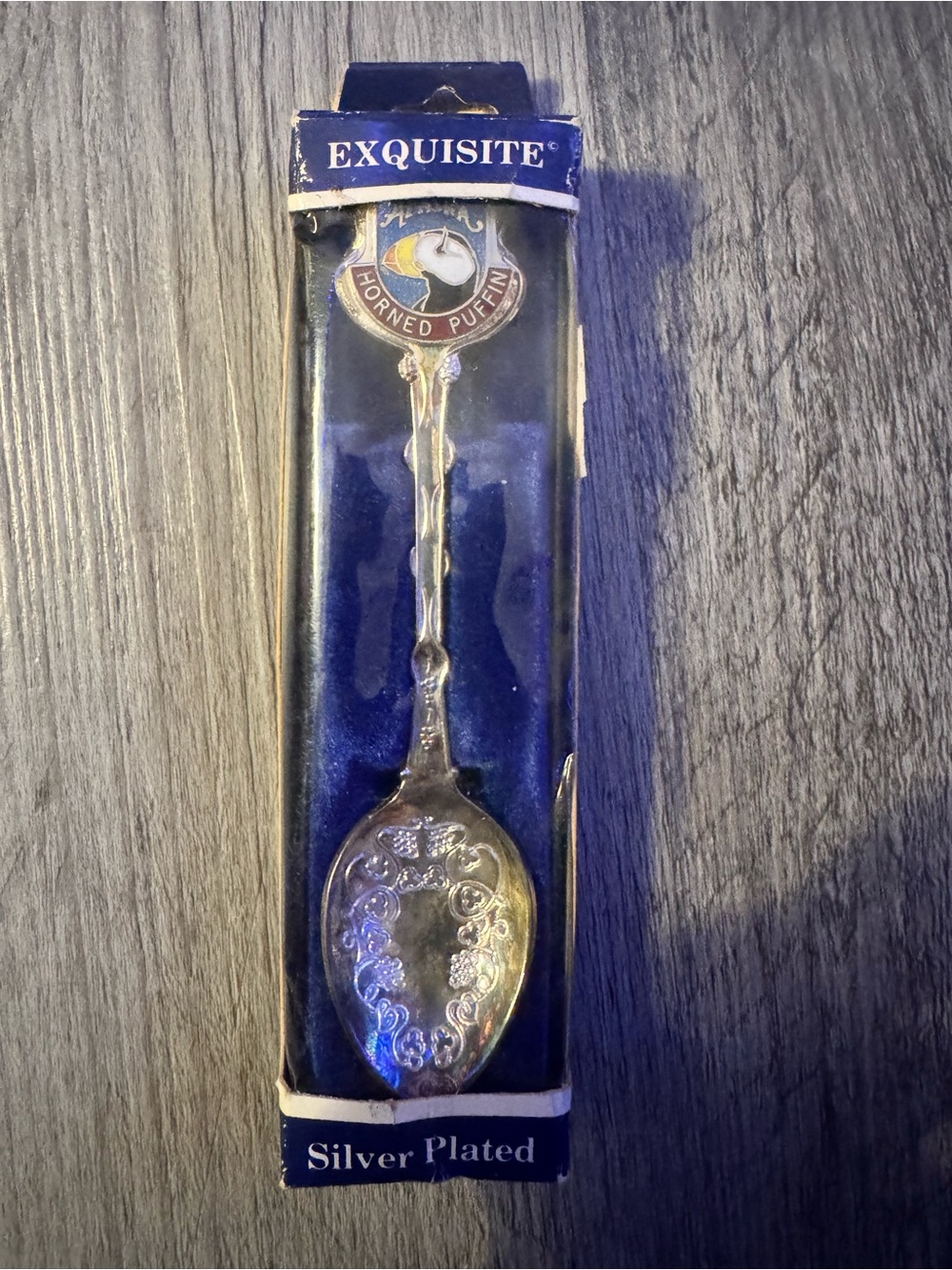 Silver Plated Horned Puffin Collectible Spoon - Silver